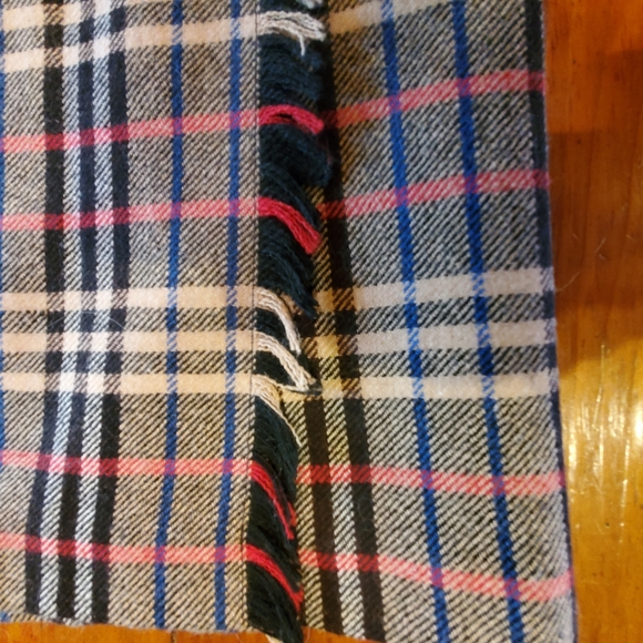 Evan Picone Blanket Full-Wrap Plaid Maxi Skirt, Wool-blend, Fringed, Lined, Sz 8 - Picture 2 of 5